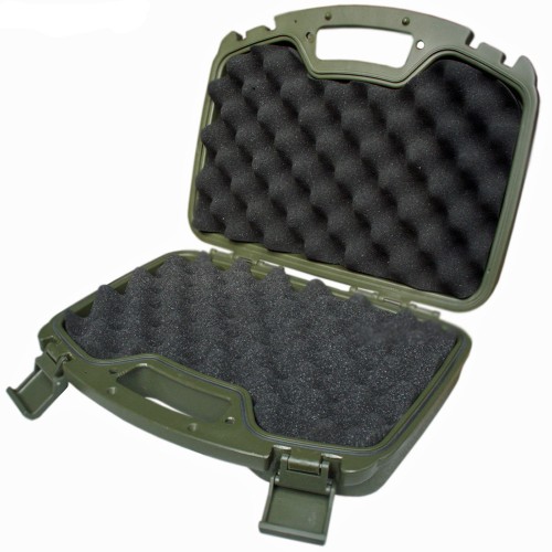 MFH pistol case plastic large olive foam insert